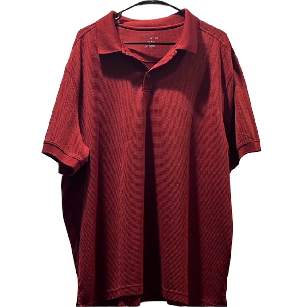 Men’s Large Polyester Rust Color Polo